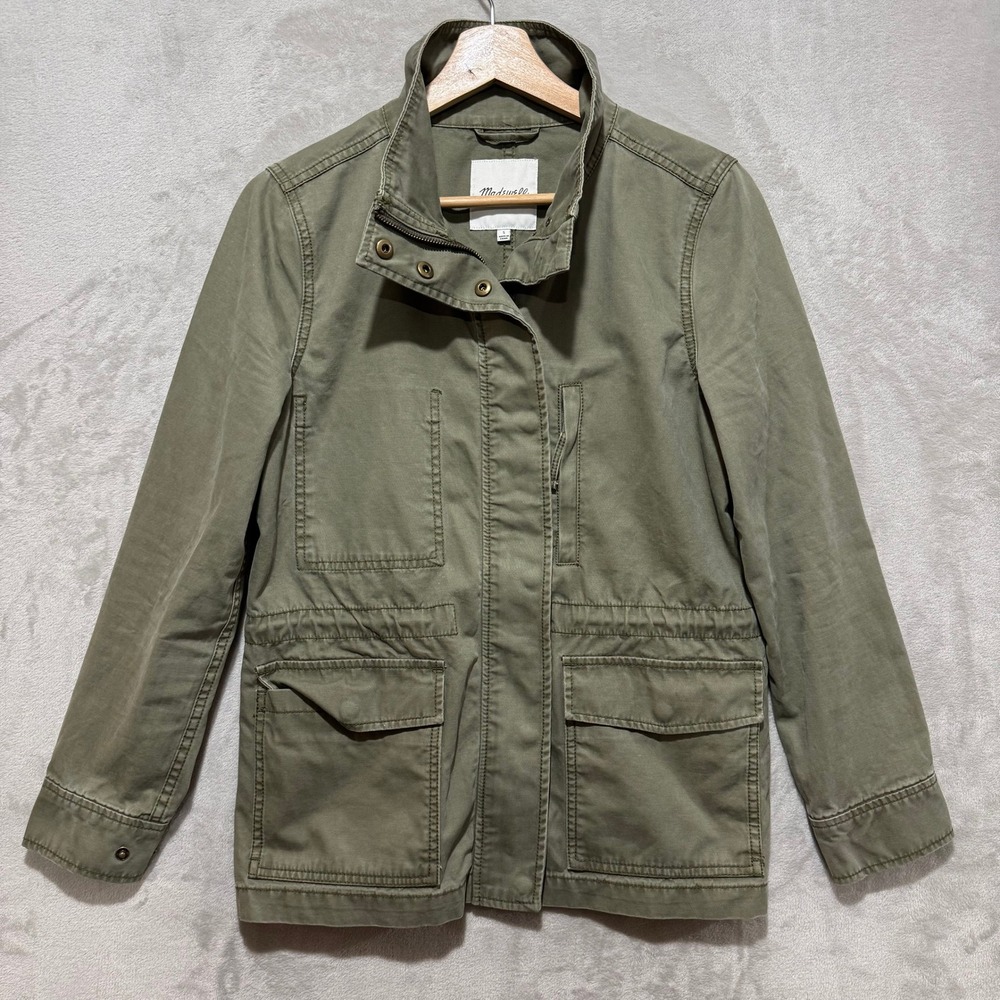 Madewell‎ Womens Fleet Jacket Olive Green Military Utility Field Coat Size Small